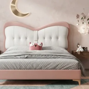 Premium Designer Kids Bed with Upholstered Headboard – King, Queen & Double Size