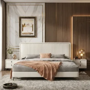 Hydraulic Storage Bed Cot – King, Queen & Double XL Size (Modern Upholstered Design)