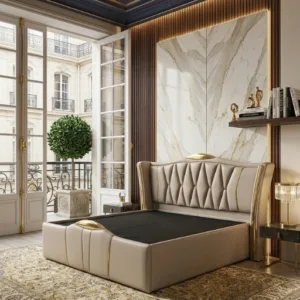 Luxury Designer Upholstered Bed Cot – King, Queen & Double XL Size