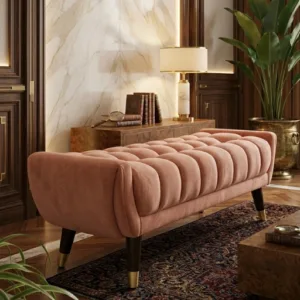 Modern Upholstered Tufted Bench – Luxury Bedroom & Living Room Seating