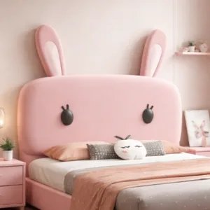 Anitka Kids Designer Bed – Cute Bunny Theme Upholstered Bed