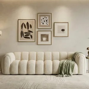 Modern Curved Boucle Sofa Set – 2 Seater, 3 Seater, 2+L & 3+L Shape Designer Sofa