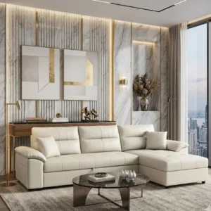 Modern L-Shape Leather Sofa Set – Liywon 3 Seater, 2+L & 3+L Sectional Sofa for Luxury Living Room
